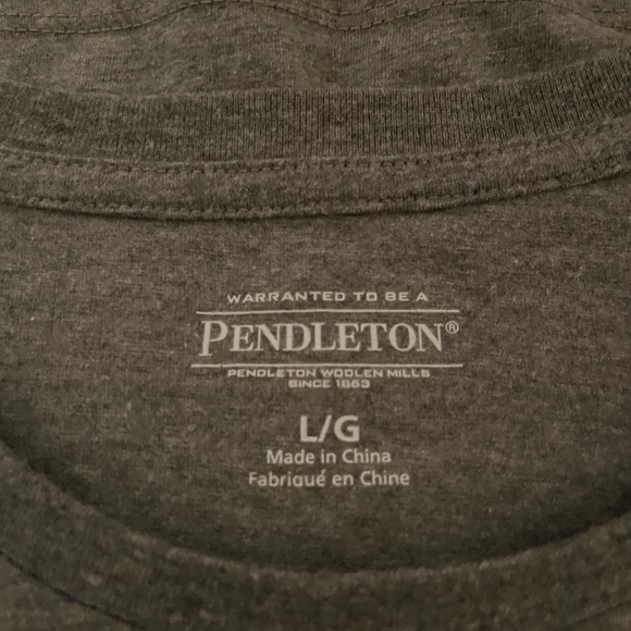 Pendleton Gray Tee with Red Pattern - Picture 3 of 4